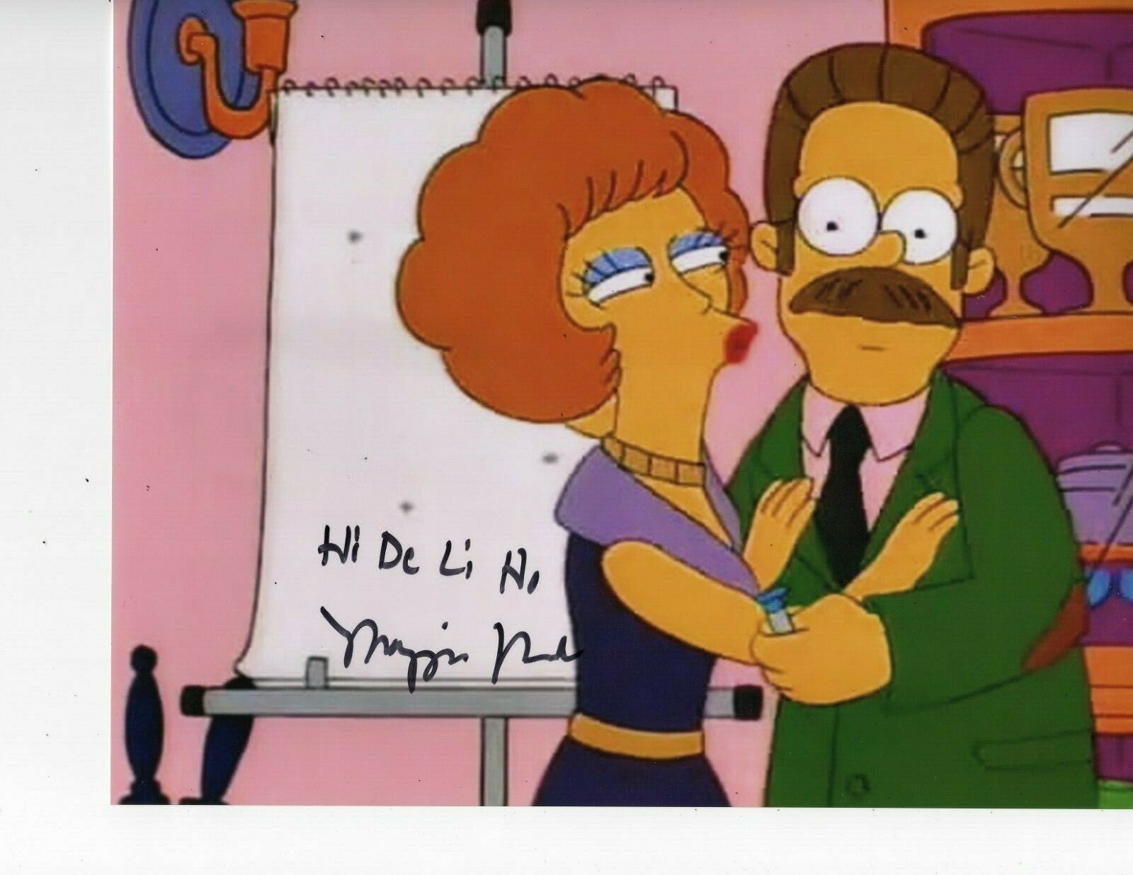 The Simpsons Maggie Roswell Signed Maude Flanders 8x10 Autographia 9981