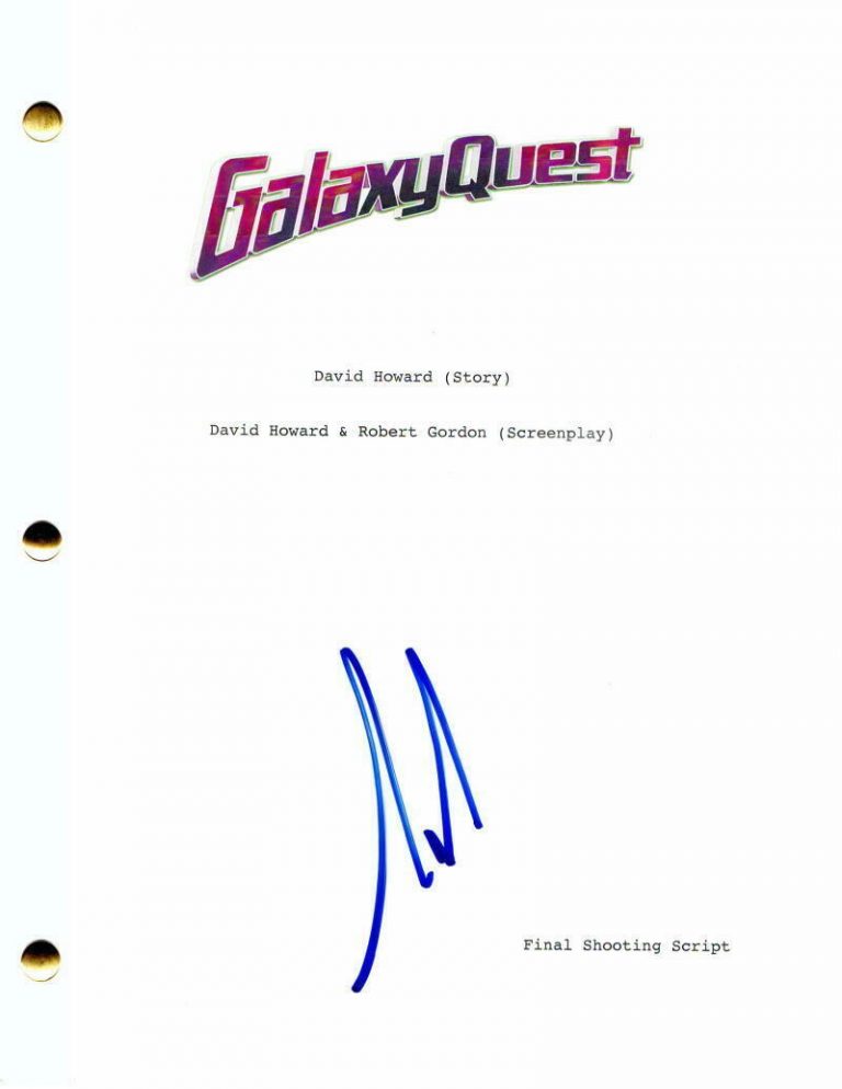 TIM ALLEN SIGNED AUTOGRAPH GALAXY QUEST FULL MOVIE SCRIPT – TOY STORY STUD, RARE COLLECTIBLE MEMORABILIA