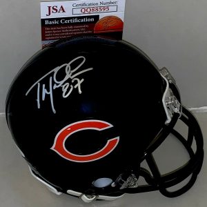 Tom Waddle signed Chicago Bears mini helmet autographed JSA
