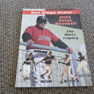 Tony Gwynn Signed Autograph 2002 San Diego Aztec Baseball Program PSA Guaranteed