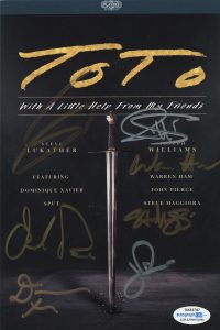 TOTO “WITH A LITTLE HELP FROM MY FRIENDS” SIGNED PHOTO STEVE LUKATHER + DVD ACOA COLLECTIBLE MEMORABILIA