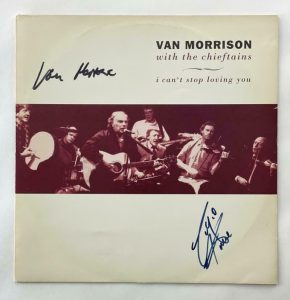VAN MORRISON SIGNED AUTOGRAPH ALBUM VINYL RECORD – I CAN’T STOP LOVING YOU JSA COLLECTIBLE MEMORABILIA