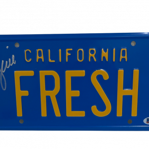 WILL SMITH FRESH PRINCE OF BEL-AIR SIGNED LICENSE PLATE AUTOGRAPH BECKETT COA B