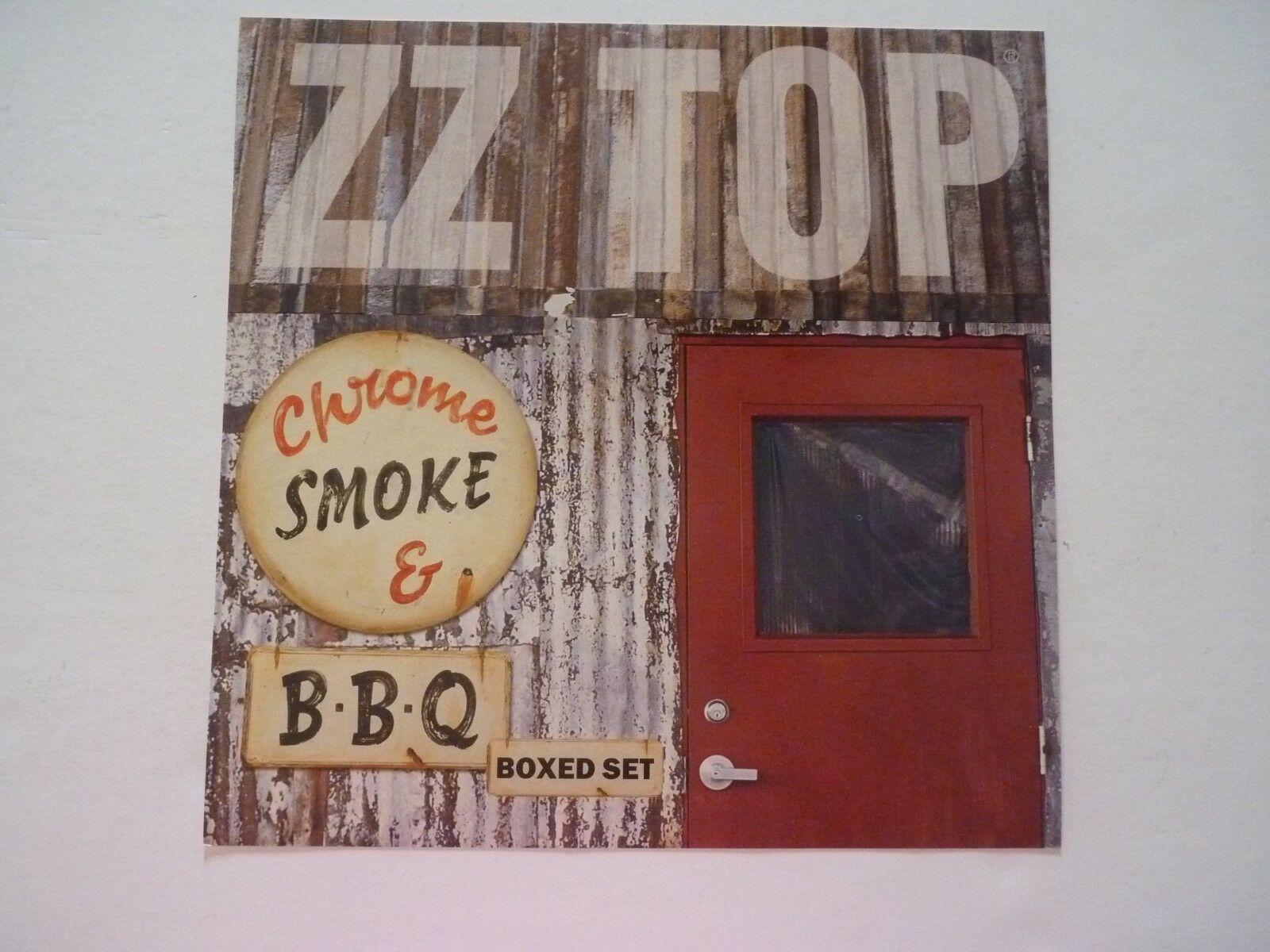 ZZ Top Chrome Smoke & BBQ LP Record Photo Flat 12X12 Poster | Autographia