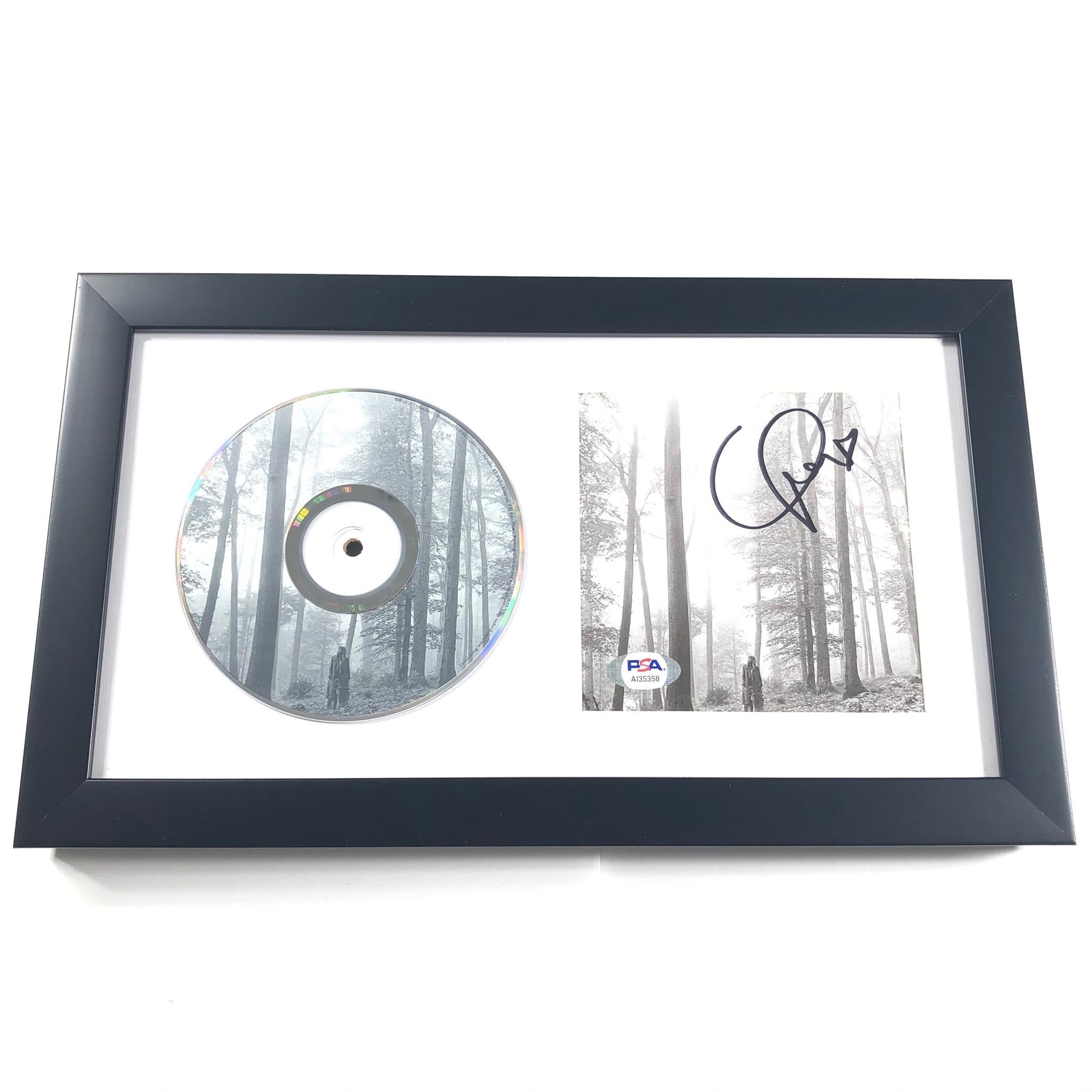 Taylor Swift Signed CD Cover Framed PSA/DNA Folklore