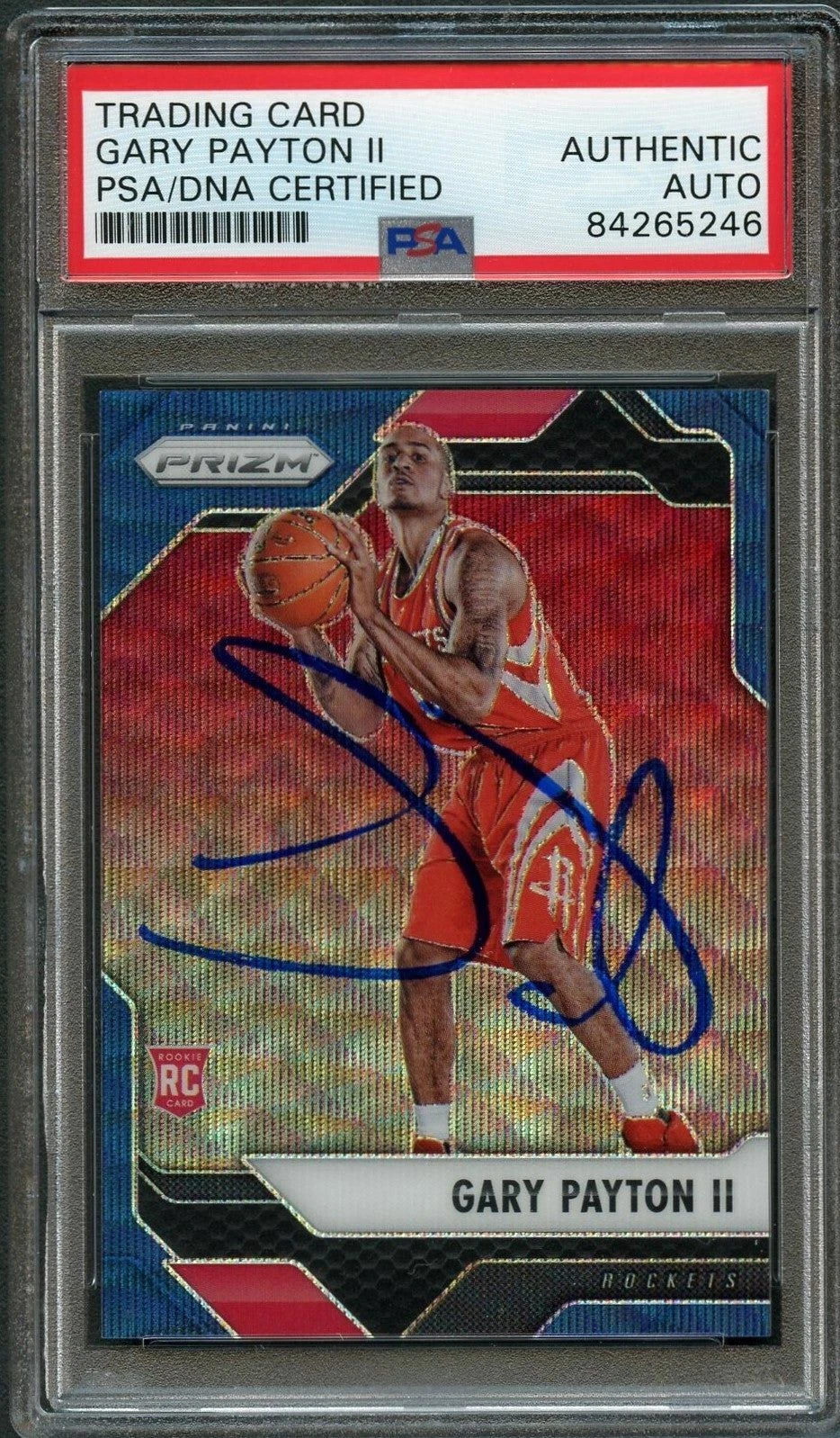2016 Panini Prizm Blue /99 #224 Gary Payton II Signed Card AUTO PSA Slabbed Hous
