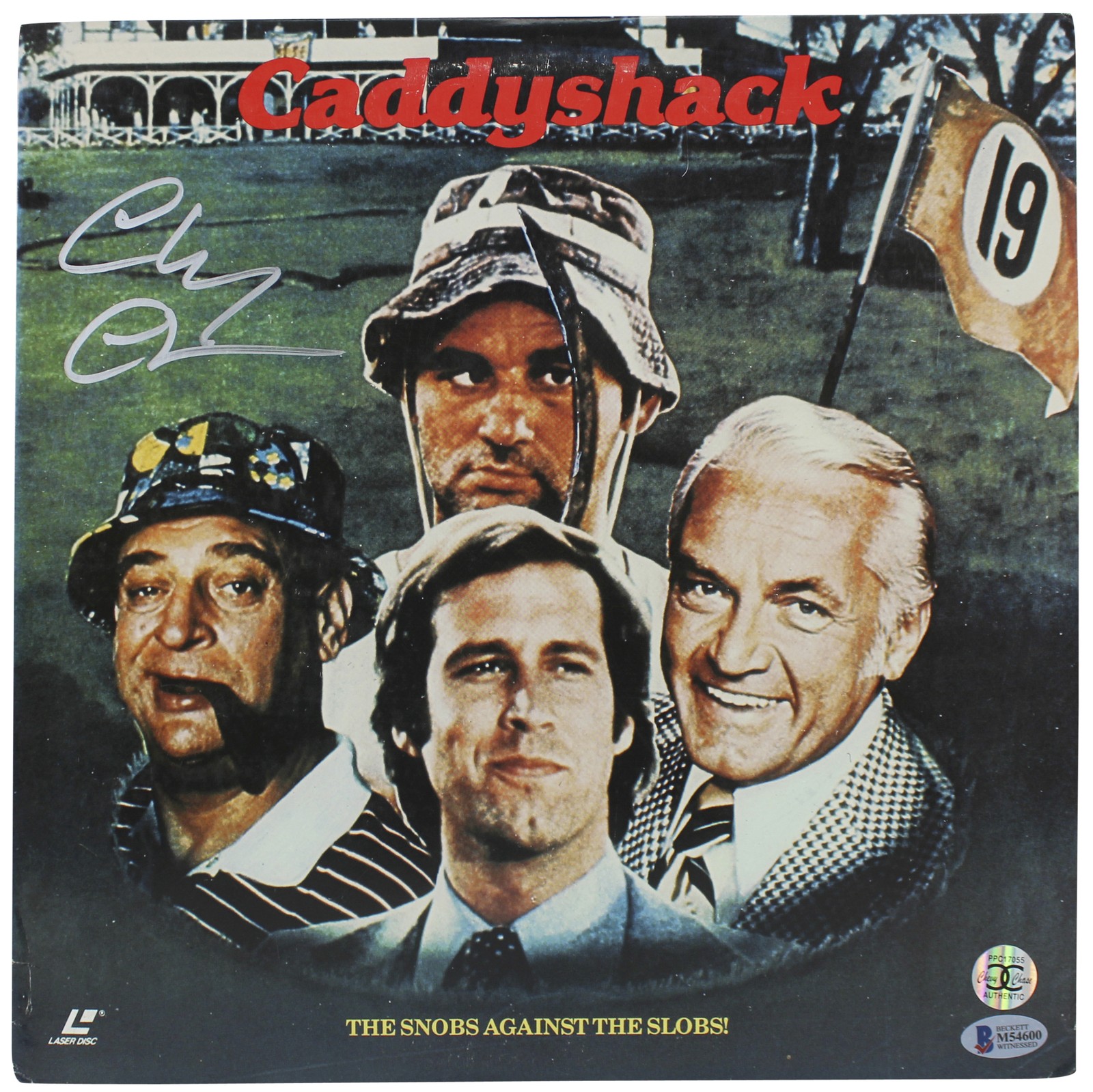 Chevy Chase Authentic Signed Caddyshack Laser Disc Cover w/Disc BAS Wit #M54600