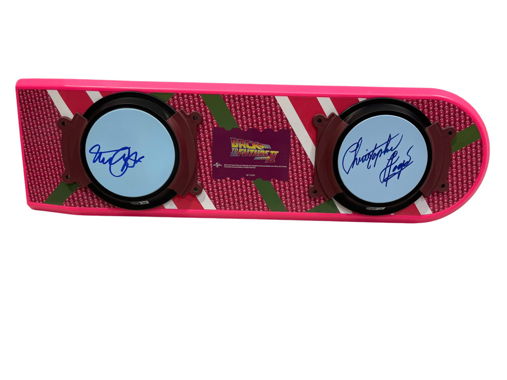 MICHAEL J FOX CHRISTOPHER LLOYD SIGNED BACK TO THE FUTURE HOVERBOARD BECKETT 33