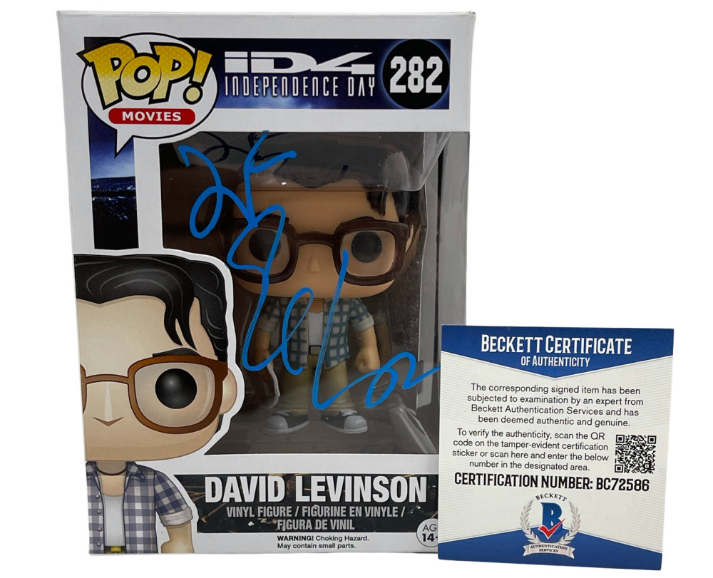 JEFF GOLDBLUM SIGNED DAVID LEVINSON INDEPENDENCE DAY FUNKO AUTO BECKETT COA D