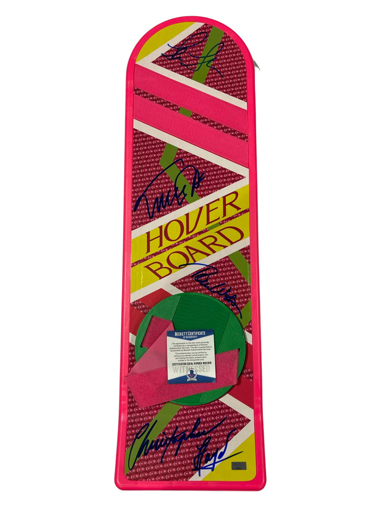 MICHAELJ FOX CAST SIGNED BACK TO THE FUTURE HOVERBOARD AUTOGRAPH BECKETT COA 10