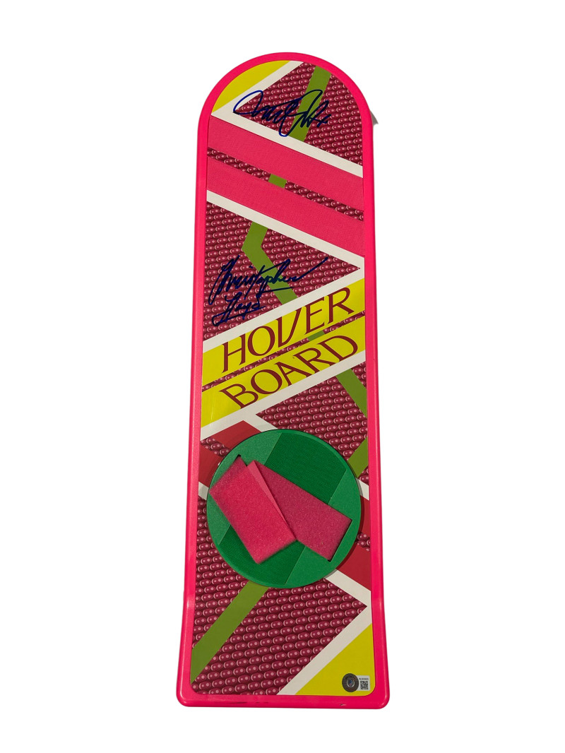 MICHAEL J FOX CHRISTOPHER LLOYD SIGNED BACK TO THE FUTURE HOVERBOARD BECKETT G