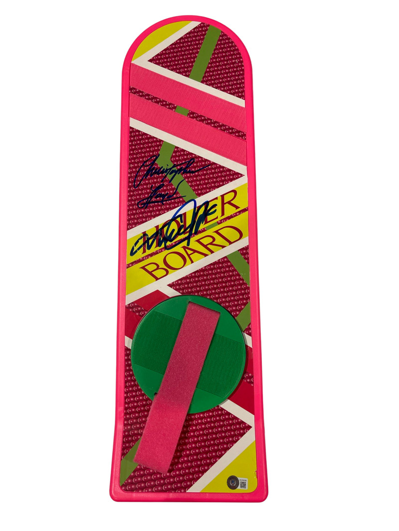 MICHAEL J FOX CHRISTOPHER LLOYD SIGNED BACK TO THE FUTURE HOVERBOARD BECKETT K