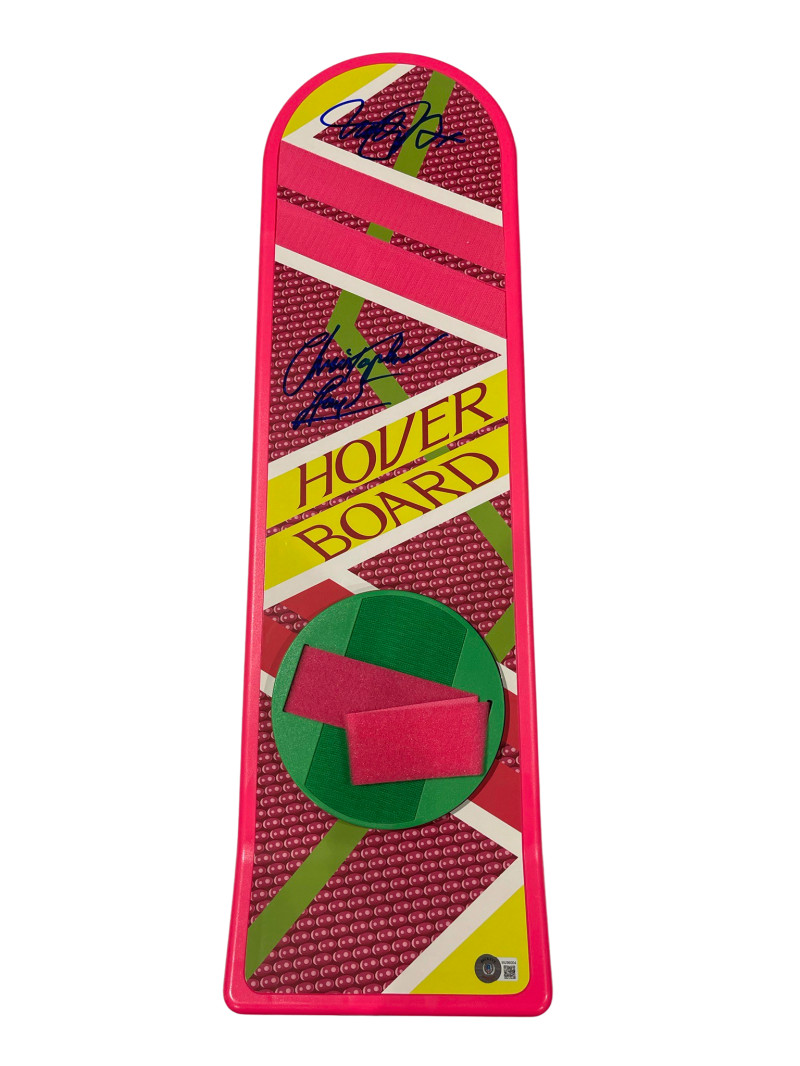 MICHAEL J FOX CHRISTOPHER LLOYD SIGNED BACK TO THE FUTURE HOVERBOARD BECKETT P