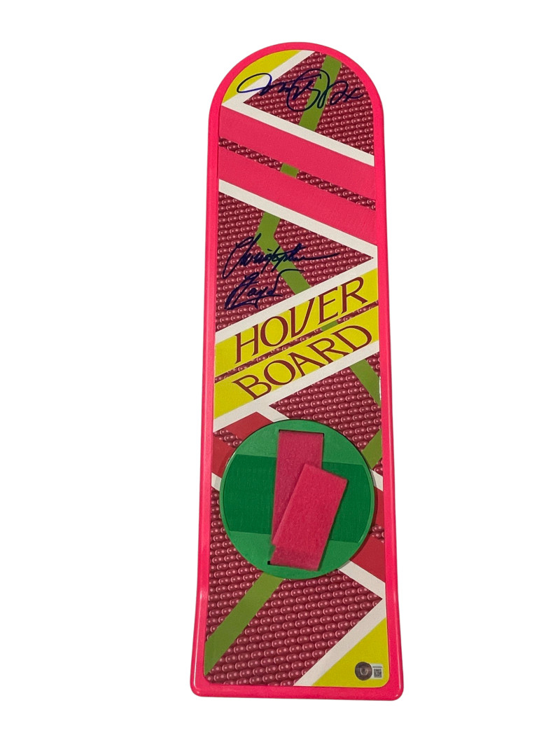 MICHAEL J FOX CHRISTOPHER LLOYD SIGNED BACK TO THE FUTURE HOVERBOARD BECKETT V