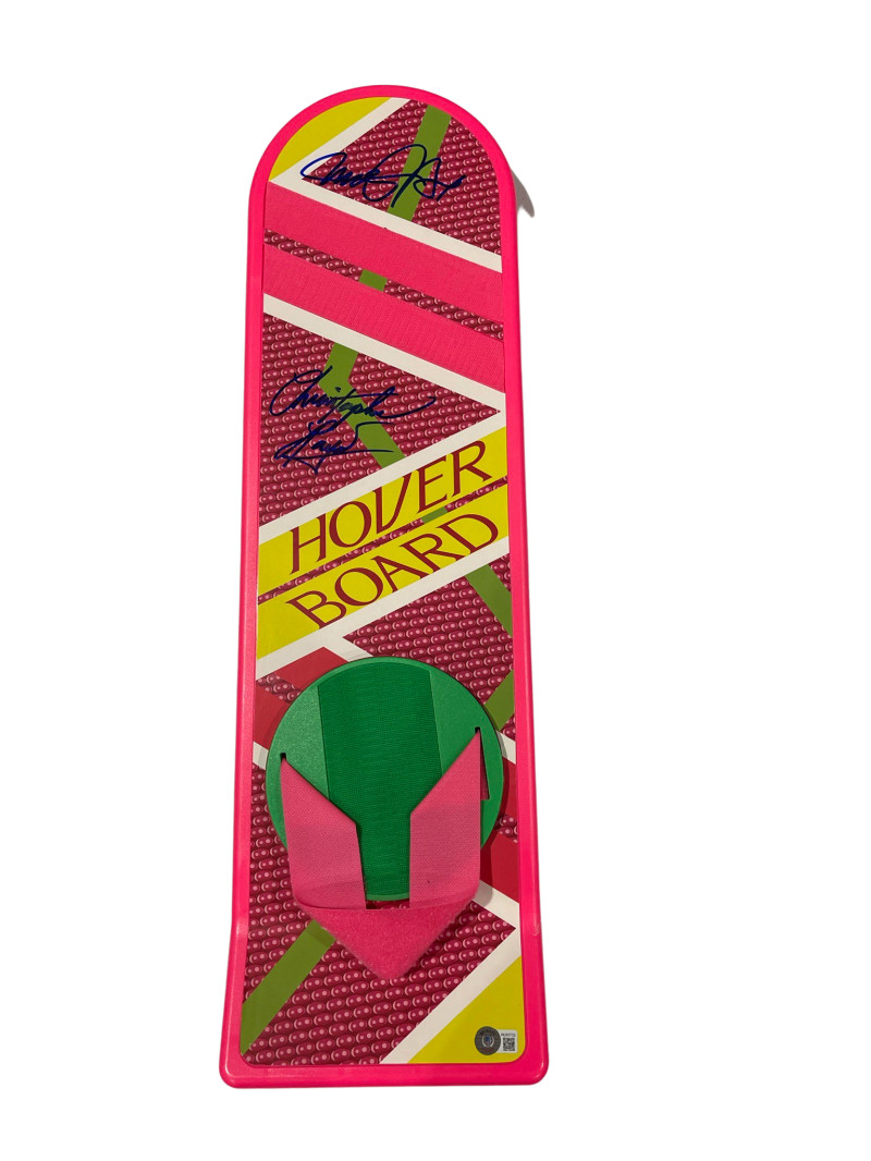 MICHAEL J FOX CHRISTOPHER LLOYD SIGNED BACK TO THE FUTURE HOVERBOARD BECKETT W