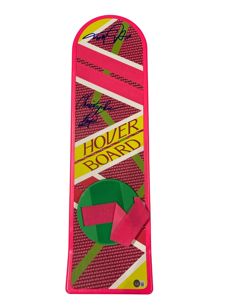 MICHAEL J FOX CHRISTOPHER LLOYD SIGNED BACK TO THE FUTURE HOVERBOARD BECKETT AA