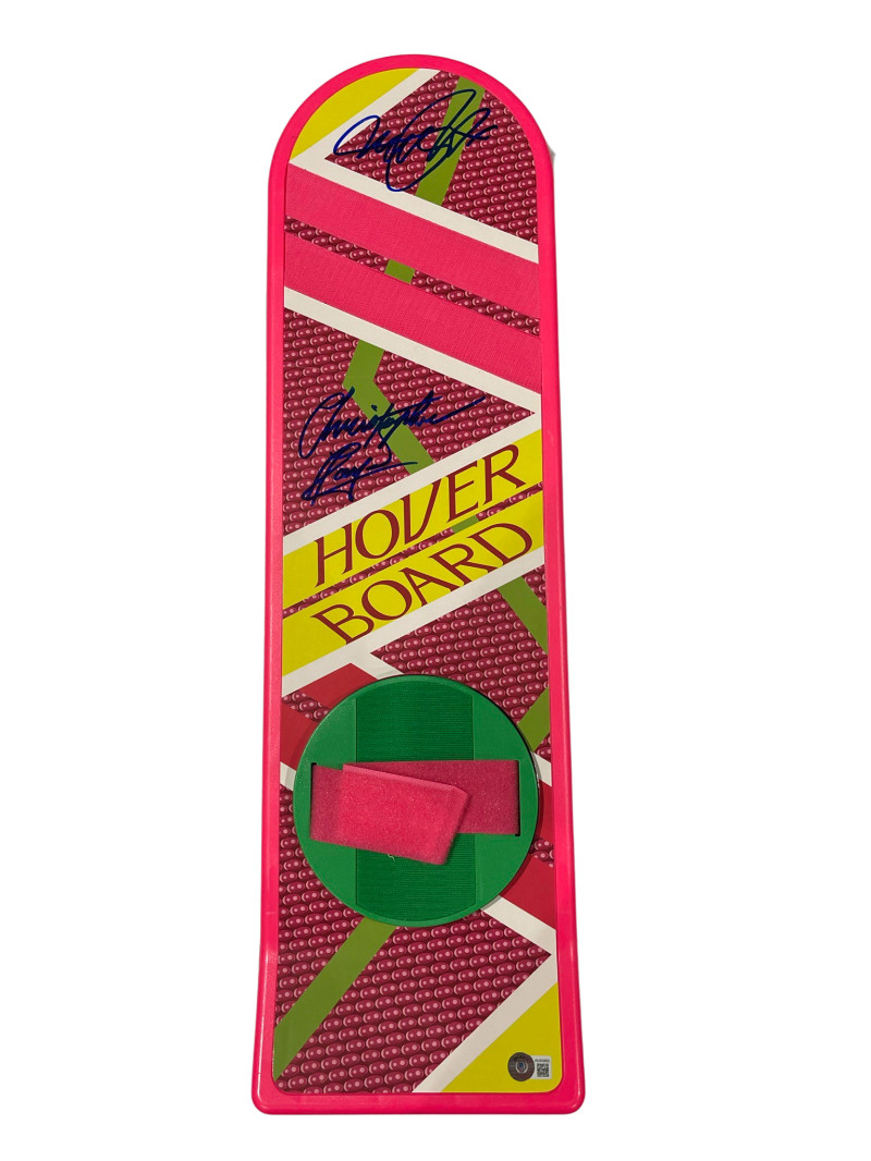 MICHAEL J FOX CHRISTOPHER LLOYD SIGNED BACK TO THE FUTURE HOVERBOARD BECKETT AB