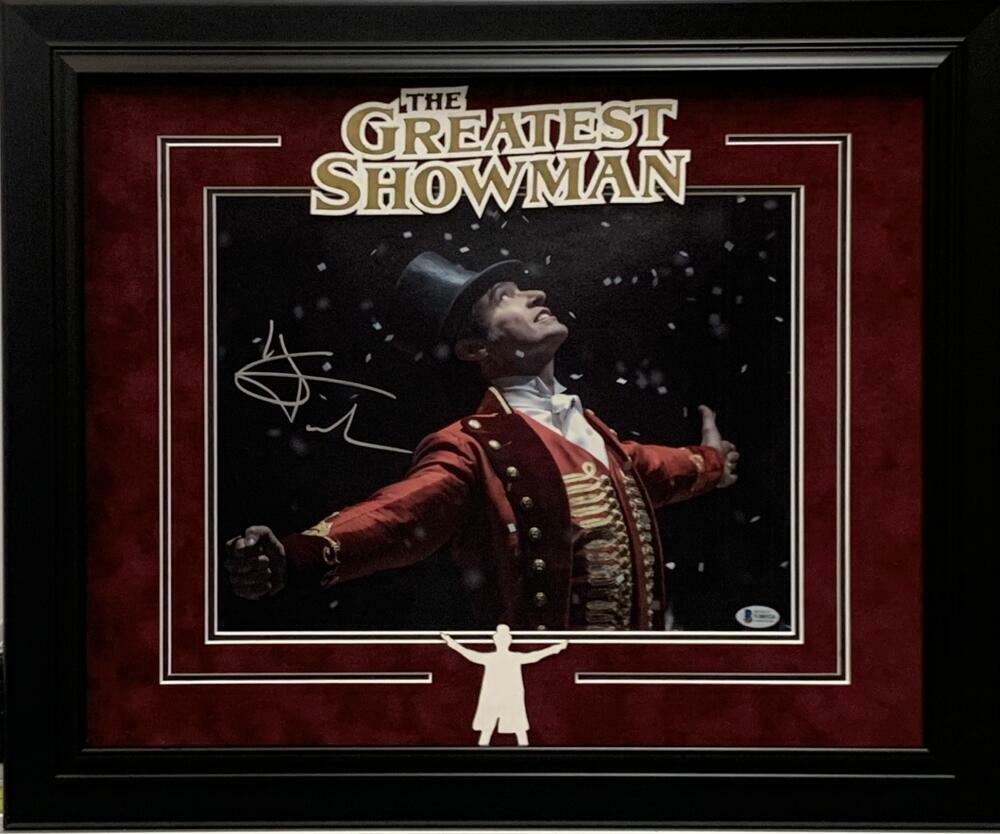 HUGH JACKMAN THE GREATEST SHOWMAN SIGNED 11X14 FRAMED PHOTO AUTOGRAPH BECKETT
