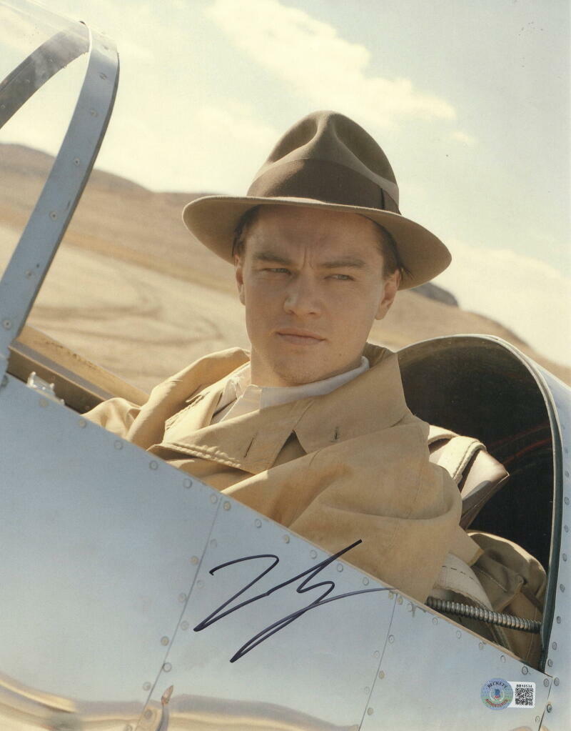 LEONARDO DICAPRIO SIGNED 11X14 PHOTO THE AVIATOR AUTOGRAPH BECKETT COA A