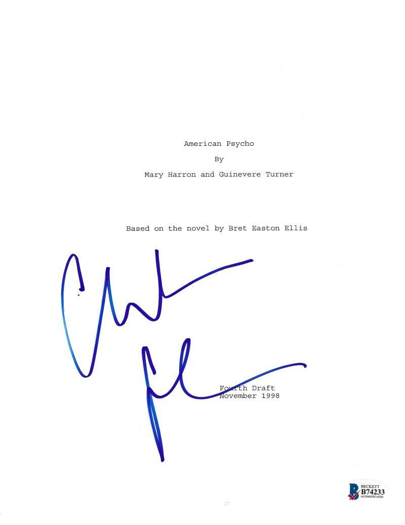 CHRISTIAN BALE SIGNED AMERICAN PSYCHO FULL SCRIPT AUTOGRAPH BECKETT COA C