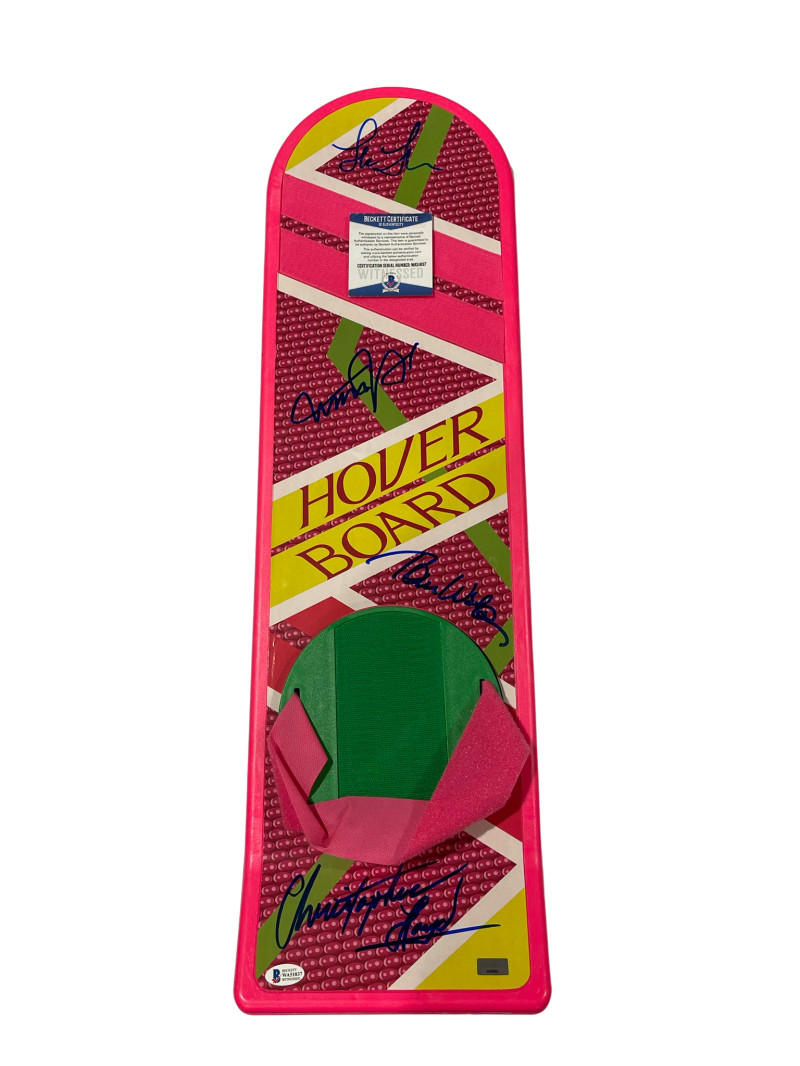 MICHAEL J FOX CAST SIGNED BACK TO THE FUTURE HOVERBOARD AUTOGRAPH BECKETT COA 1