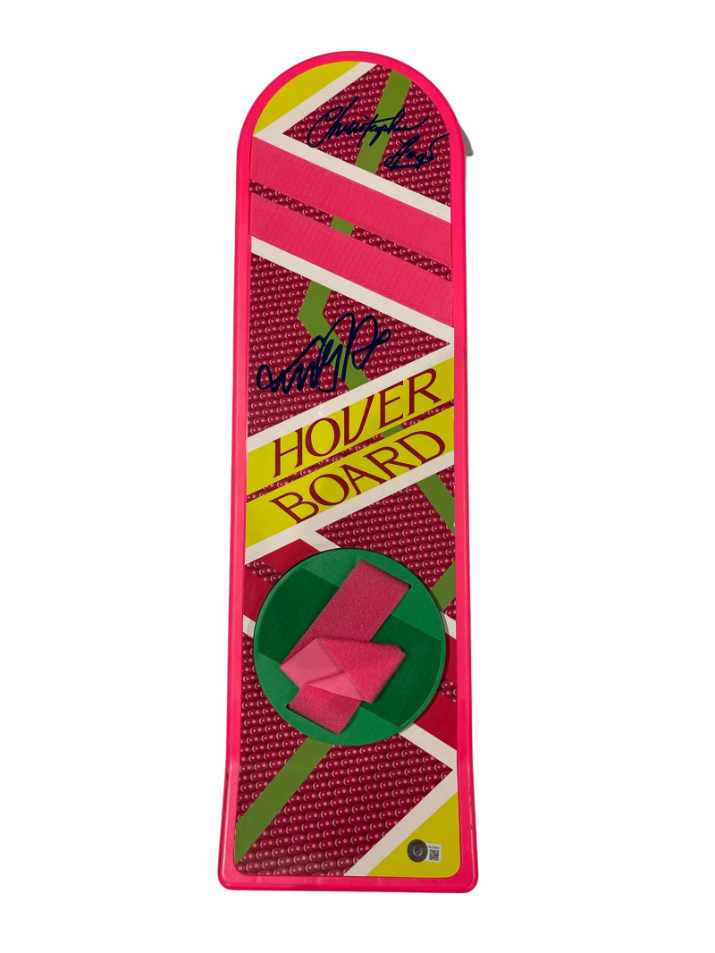 MICHAEL J FOX CHRISTOPHER LLOYD SIGNED BACK TO THE FUTURE HOVERBOARD BECKETT A