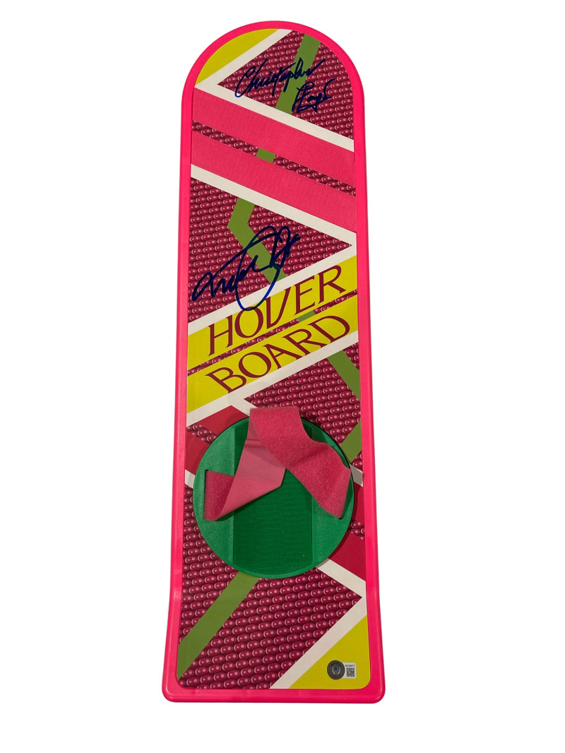 MICHAEL J FOX CHRISTOPHER LLOYD SIGNED BACK TO THE FUTURE HOVERBOARD BECKETT E