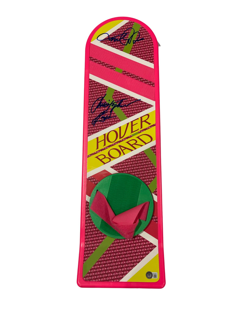 MICHAEL J FOX CHRISTOPHER LLOYD SIGNED BACK TO THE FUTURE HOVERBOARD BECKETT F