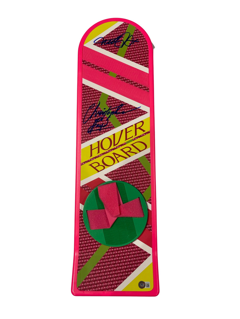 MICHAEL J FOX CHRISTOPHER LLOYD SIGNED BACK TO THE FUTURE HOVERBOARD BECKETT H
