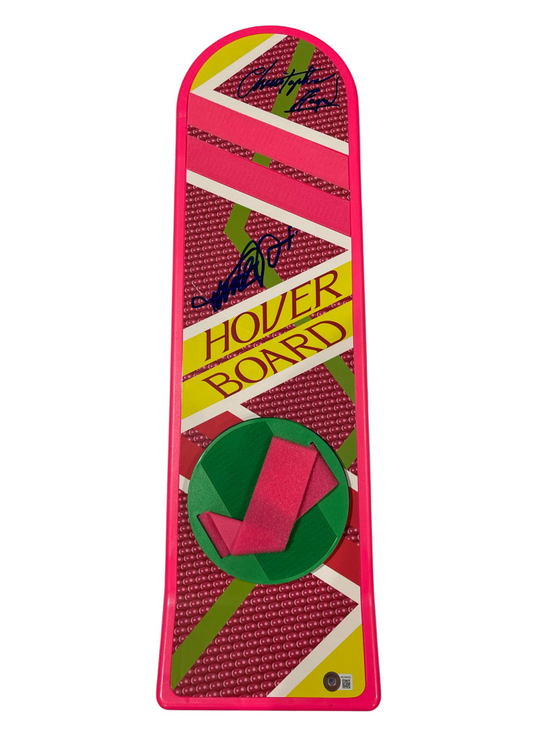 MICHAEL J FOX CHRISTOPHER LLOYD SIGNED BACK TO THE FUTURE HOVERBOARD BECKETT L