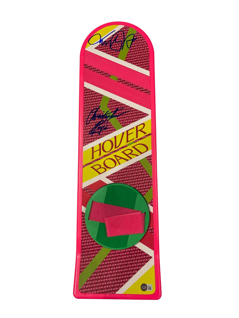 MICHAEL J FOX CHRISTOPHER LLOYD SIGNED BACK TO THE FUTURE HOVERBOARD BECKETT R