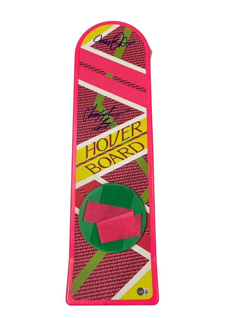 MICHAEL J FOX CHRISTOPHER LLOYD SIGNED BACK TO THE FUTURE HOVERBOARD BECKETT S
