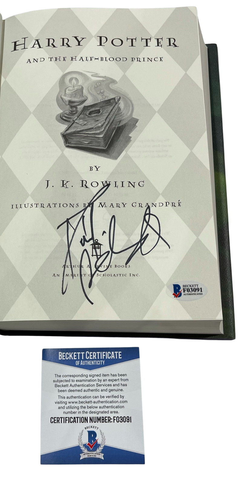 DANIEL RADCLIFFE SIGNED HARRY POTTER AND THE HALF-BLOOD PRINCE BOOK BECKETT G