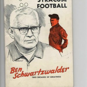 1968 SYRACUSE COLLEGE FOOTBALL MEDIA GUIDE RARE BEN SCHWARTZWALDER COVER