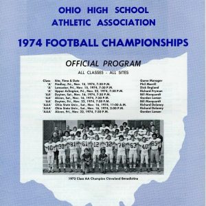 1974 OHIO HIGH SCHOOL FOOTBALL CHAMPIONSHIP PROGRAM 3rd ANNUAL VERY RARE