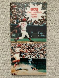 1975 CINCINNATI REDS VINTAGE MEDIA GUIDE JOHNNY BENCH COVER PRISTINE+RARE