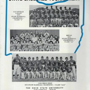 1976 OHIO HIGH SCHOOL STATE BASEBALL TOURNAMENT PROGRAM VINTAGE+RARE 1976