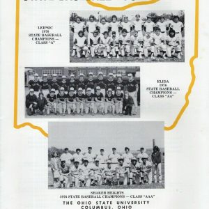 1977 OHIO HIGH SCHOOL STATE BASEBALL TOURNAMENT PROGRAM VINTAGE+RARE 1977