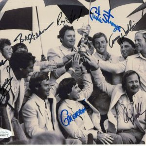 1983 USA RYDER CUP TEAM HAND SIGNED 8x10 PHOTO SIGNED BY 8 RARE JSA