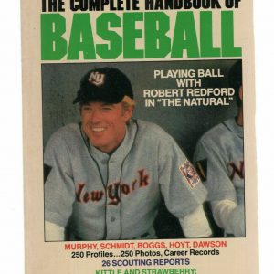 1984 MLB HANDBOOK OF BASEBALL VINTAGE PAPERBACK BOOK ROBERT REDFORD COVER
