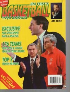 1994 JIM FEIST BASKETBALL ANNUAL MAGAZINE COACH K+DEAN SMITH COVER RARE