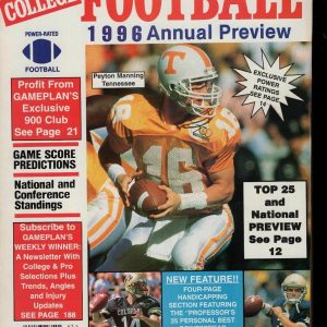 1996 COLLEGE FOOTBALL GAME PLAN ANNUAL PREVIEW MAGAZINE PEYTON MANNING COVER