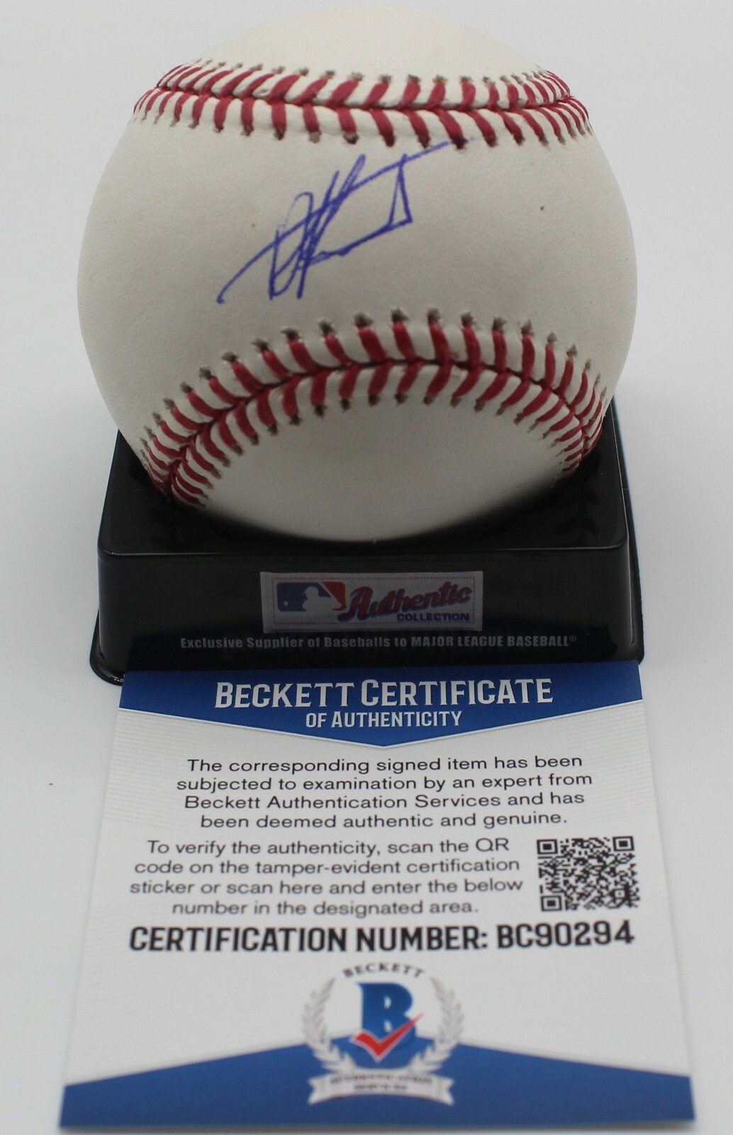 D'Shawn Knowles Signed Official MLB Baseball w/Beckett COA BC90331 Angels