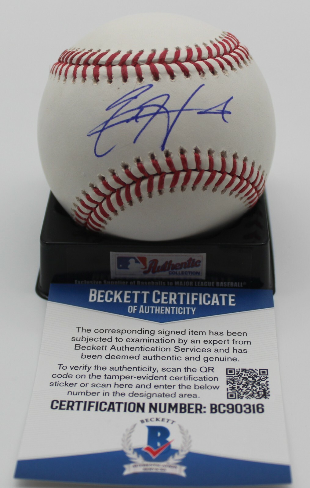 Ed Howard Signed Official MLB Baseball w/Beckett COA BC90316 Chicago Cubs