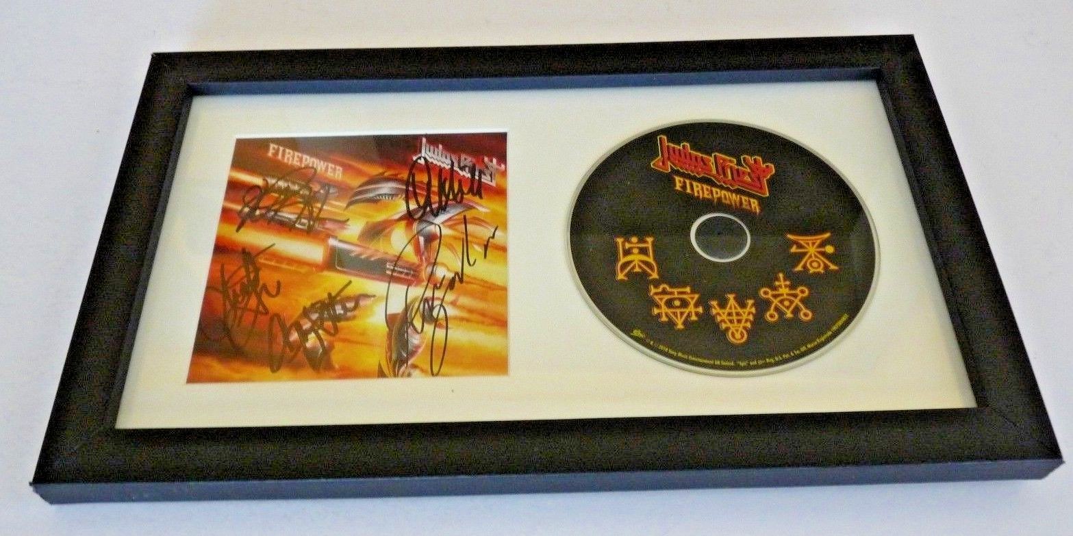 Judas Priest Firepower Signed Autograph Framed CD Display PSA BAS Guaranteed