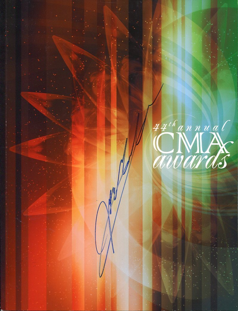 JEFF GORDON HAND SIGNED COUNTRY MUSIC AWARDS PROGRAM NASCAR LEGEND JSA