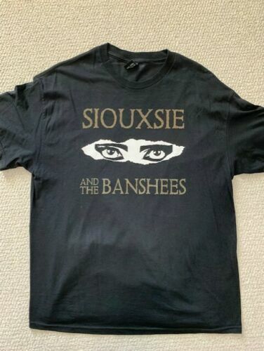 SIOUXSIE AND THE BANSHEES BLACK T-SHIRT SINGLE STITCH+RARE AWESOME GRAPHICS