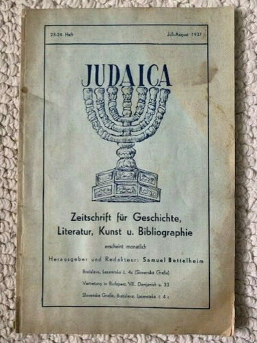 JUDAICA MAGAZINE FOR ART+JEWISH HISTORY FROM 1937 ISRAEL AWESOME+VERY RARE