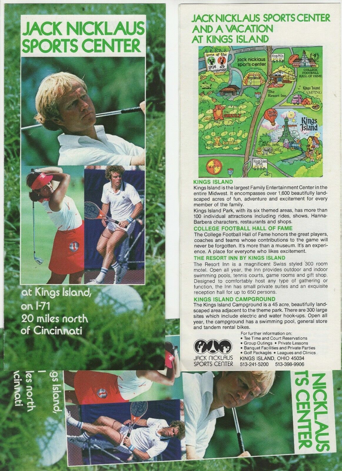 JACK NICKLAUS VINTAGE PAMPHLETS FOR HIS SPORTS CENTER AWESOME+RARE LOT OF 3