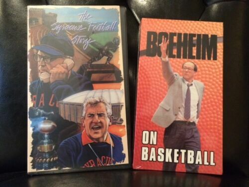 JIM BOEHEIM ON BASKETBALL+THE SYRACUSE FOOTBALL STORY VHS TAPES BRAND NEW